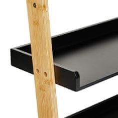 UNBRANDED Lestvena polica iz bambusa s 4 policami 