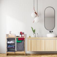 UNBRANDED Stojalo za koš za perilo s 3 prekati 