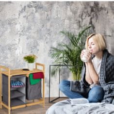 UNBRANDED Stojalo za koš za perilo s 3 prekati 