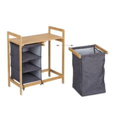 UNBRANDED Stojalo za koš za perilo s 3 prekati 