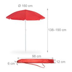 UNBRANDED Rdeč sončnik 160 cm 