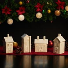 UNBRANDED set 4 keramičnih grelnih svečnikov "Home". 