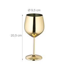UNBRANDED Kozarci za vino iz nerjavečega jekla, set 4 