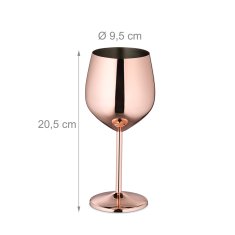 UNBRANDED Kozarci za vino iz nerjavečega jekla, set 4 