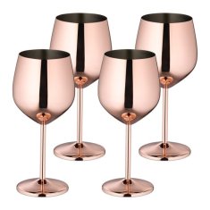 UNBRANDED Kozarci za vino iz nerjavečega jekla, set 4 