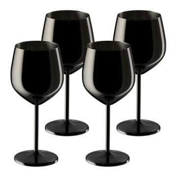 UNBRANDED Kozarci za vino iz nerjavečega jekla, set 4