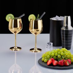 UNBRANDED Kozarci za vino iz nerjavečega jekla, set 4 