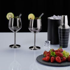 UNBRANDED Kozarci za vino iz nerjavečega jekla, set 4 