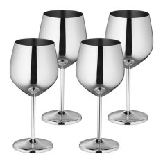 UNBRANDED Kozarci za vino iz nerjavečega jekla, set 4 