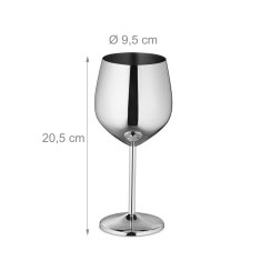 UNBRANDED Kozarci za vino iz nerjavečega jekla, set 4 