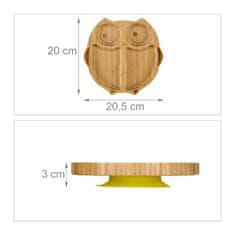 UNBRANDED Otroški krožnik s priseskom "Sova" 