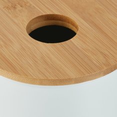 UNBRANDED Vedro za kozmetiko 2 litra s pokrovom iz bambusa 