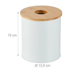 UNBRANDED Vedro za kozmetiko 2 litra s pokrovom iz bambusa 
