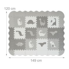 UNBRANDED Podloga za sestavljanke dinozavra z robom 