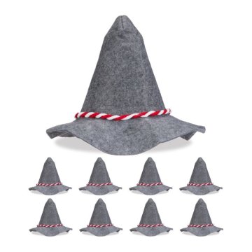 UNBRANDED Set 9 klobukov Seppel z rdečo in belo vrvico