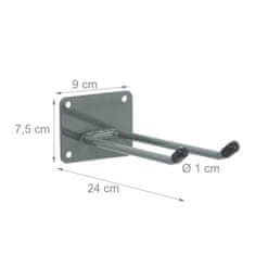 UNBRANDED Set 3 dolgih stenskih kavljev 