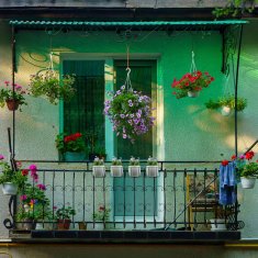 UNBRANDED set 4 držal za cvetlične lonce za balkon 