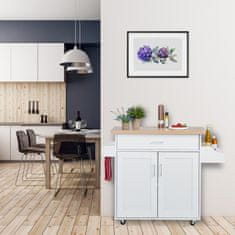 UNBRANDED Kuhinjski voziček z delovno ploščo 