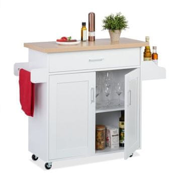 UNBRANDED Kuhinjski voziček z delovno ploščo