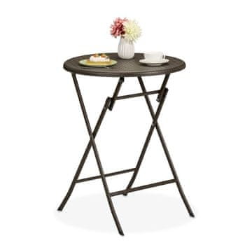 UNBRANDED Okrogla vrtna miza v videzu ratana