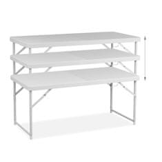 UNBRANDED Zložljiva vrtna miza, nastavljiva po višini 