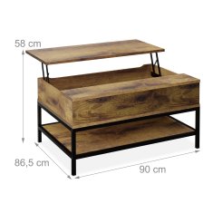 UNBRANDED Zložljiva klubska mizica 