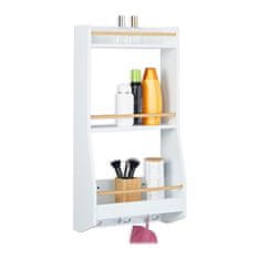 UNBRANDED Stenska polica s 6 kavlji 