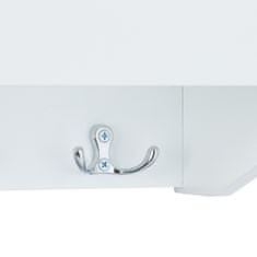 UNBRANDED Stenska polica s 6 kavlji 