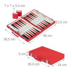 UNBRANDED Rdeča backgammon torba 