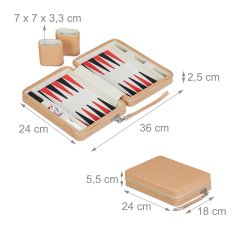 UNBRANDED Backgammon potovalna igra 