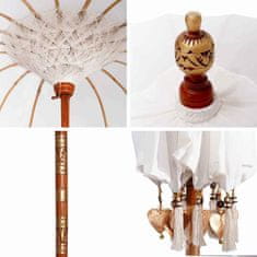 Vidaxl Balineški senčnik krema 220 x 220 x 260 cm