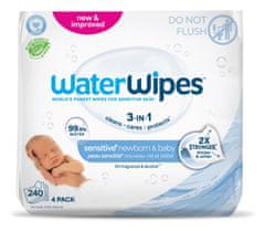 WaterWipes 4x Vlažilni robčki brez plastike 60 kosov ( 240 kosov )
