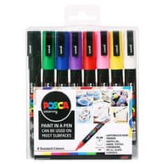 Posca Komplet akrilnih markerjev 0,9-1,3 mm - osnovne barve 8 kosov