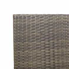 Vidaxl Gardeenske zložljive stole 4 pcs Siva in rjava 54 x 56 x 90 cm