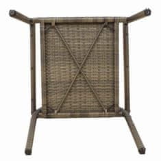 Vidaxl Gardeenske zložljive stole 4 pcs Siva in rjava 54 x 56 x 90 cm