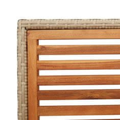 Vidaxl Gardeenske zložljive stole 4 pcs Rjava in bež 54 x 56 x 90 cm