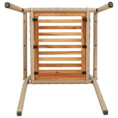 Vidaxl Gardeenske zložljive stole 4 pcs Rjava in bež 54 x 56 x 90 cm