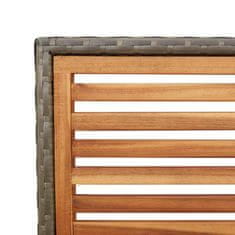 Vidaxl Gardeenske zložljive stole 4 pcs Rjava in siva 54 x 56 x 90 cm