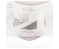 MoMi Pearl 2v1 otroški gugalnik/zibelka, 360°, Bluetooth, siv