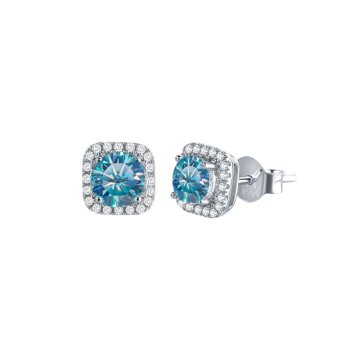 AVESTLINE Srebrni uhani Prestige, moissanit 0,5 ct