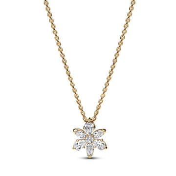 Pandora Bleščeča pozlačena ogrlica Flower Timeless 362387C01-45