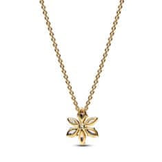 Pandora Bleščeča pozlačena ogrlica Flower Timeless 362387C01-45