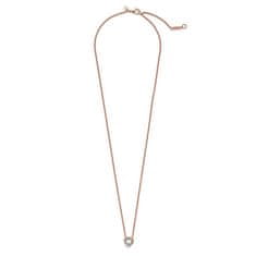 Pandora Ogrlica Rose Timeless z bleščečim pozlačenim srcem 388425C01-45