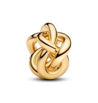 Pandora Pozlačena perla Infinity Knot Shine Moments 763755C00