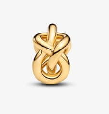 Pandora Pozlačena perla Infinity Knot Shine Moments 763755C00