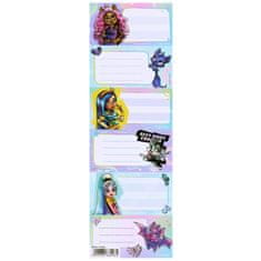 STARPAK Nalepke za zvezek Monster High, nalepke z imenom v šolskem zvezku, samolepilne nalepke, komplet 12 nalepk. x2