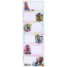 STARPAK Nalepke za zvezek Monster High, nalepke z imenom v šolskem zvezku, samolepilne nalepke, komplet 12 nalepk. x2