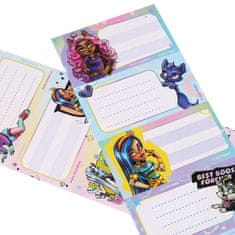 STARPAK Nalepke za zvezek Monster High, nalepke z imenom v šolskem zvezku, samolepilne nalepke, komplet 12 nalepk. x2