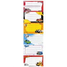 STARPAK Etikete šolske Hot Wheels Nalepke za zvezek, nalepke za šolske zvezke, samolepilne nalepke SET 12 nalepk x2
