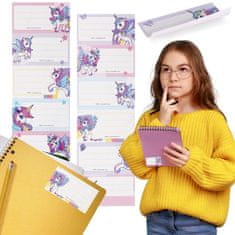 STARPAK Etikete šolske Unicorn Notebook nalepke, Schoolbook Name Stickers, samolepilne nalepke SET 12 nalepk x2